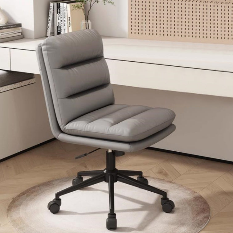 Contemporary Scandinavian Square High-Quality Faux Leather Plywood Steel Office Chair For Home Office DFM-F