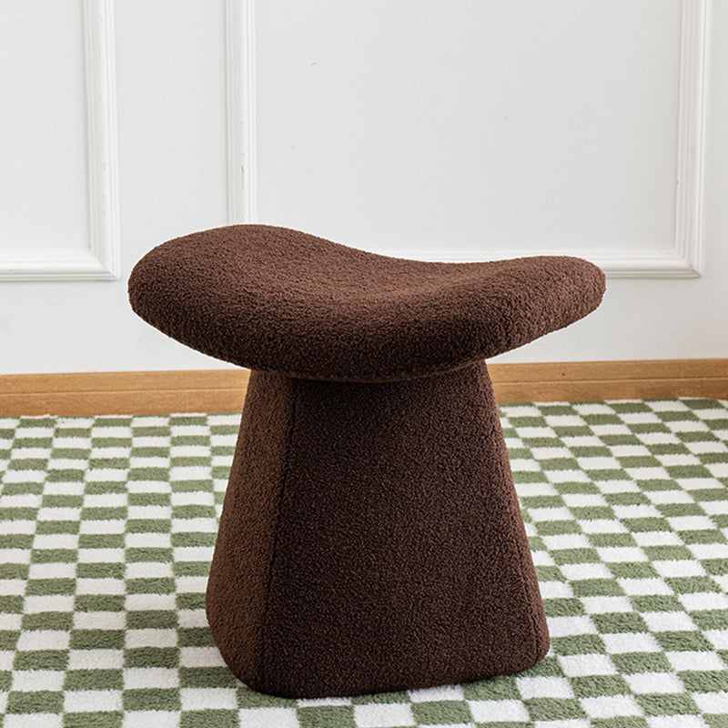 Lumendat Contemporary Scandinavian Square Faux Shearling Multi-Layer Solid Wood Panel Kids Low Stool For Living Room Lumendat