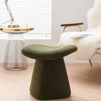 Lumendat Contemporary Scandinavian Square Faux Shearling Multi-Layer Solid Wood Panel Kids Low Stool For Living Room Lumendat