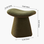 Lumendat Contemporary Scandinavian Square Faux Shearling Multi-Layer Solid Wood Panel Kids Low Stool For Living Room Lumendat