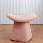 Lumendat Contemporary Scandinavian Square Faux Shearling Multi-Layer Solid Wood Panel Kids Low Stool For Living Room Lumendat