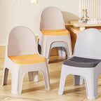 Lumendat Modern Minimalist Square PP Stackable Backrest Kids Low Stool For Living Room Lumendat