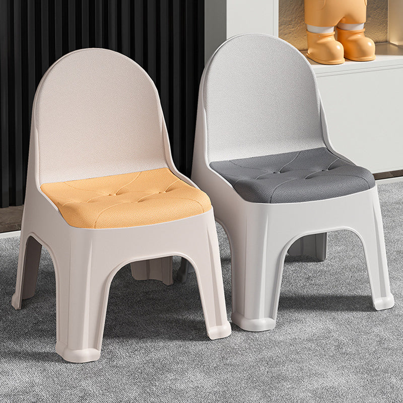 Lumendat Modern Minimalist Square PP Stackable Backrest Kids Low Stool For Living Room Lumendat