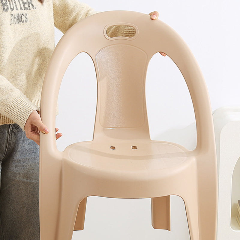 Lumendat Modern Minimalist Round PP Stackable Backrest Armrest Kids Chair For Living Room Lumendat