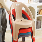 Lumendat Modern Minimalist Round PP Stackable Backrest Armrest Kids Chair For Living Room Lumendat
