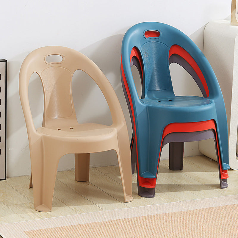 Lumendat Modern Minimalist Round PP Stackable Backrest Armrest Kids Chair For Living Room Lumendat
