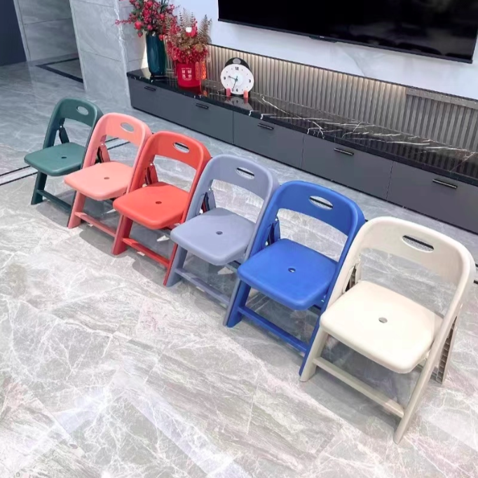Lumendat Modern Minimalist Square PP Foldable Backrest Kids Low Stool For Living Room Lumendat
