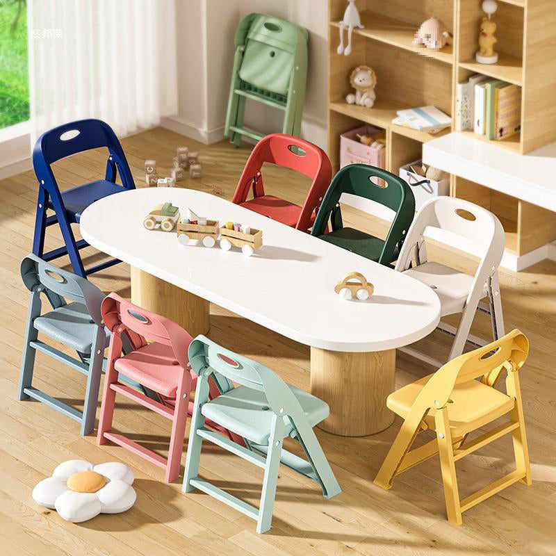 Lumendat Modern Minimalist Square PP Foldable Backrest Kids Low Stool For Living Room Lumendat