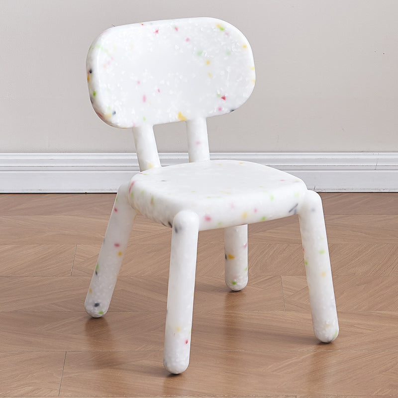 Lumendat Modern Minimalist Square PE Backrest Kids Low Stool For Living Room Lumendat