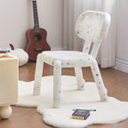 Lumendat Modern Minimalist Square PE Backrest Kids Low Stool For Living Room Lumendat