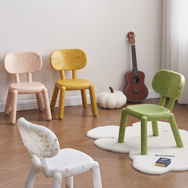 Lumendat Modern Minimalist Square PE Backrest Kids Low Stool For Living Room Lumendat