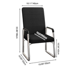 Modern Minimalist Square Mesh Polypropylene Steel Desk Chair Backrest Armrest For Home Office DFM-F
