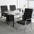 Modern Minimalist Square Mesh Polypropylene Steel Desk Chair Backrest Armrest For Home Office DFM-F