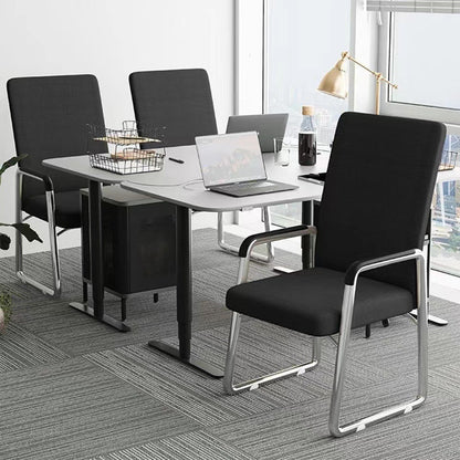 Modern Minimalist Square Mesh Polypropylene Steel Desk Chair Backrest Armrest For Home Office