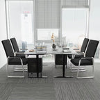Modern Minimalist Square Mesh Polypropylene Steel Desk Chair Backrest Armrest For Home Office DFM-F
