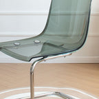 Modern Minimalist Curved Plastic Steel Dining Chair Backrest For Dining Room DFM-F