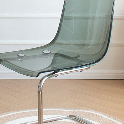 Modern Minimalist Curved Plastic Steel Dining Chair Backrest For Dining Room