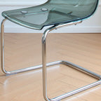 Modern Minimalist Curved Plastic Steel Dining Chair Backrest For Dining Room DFM-F