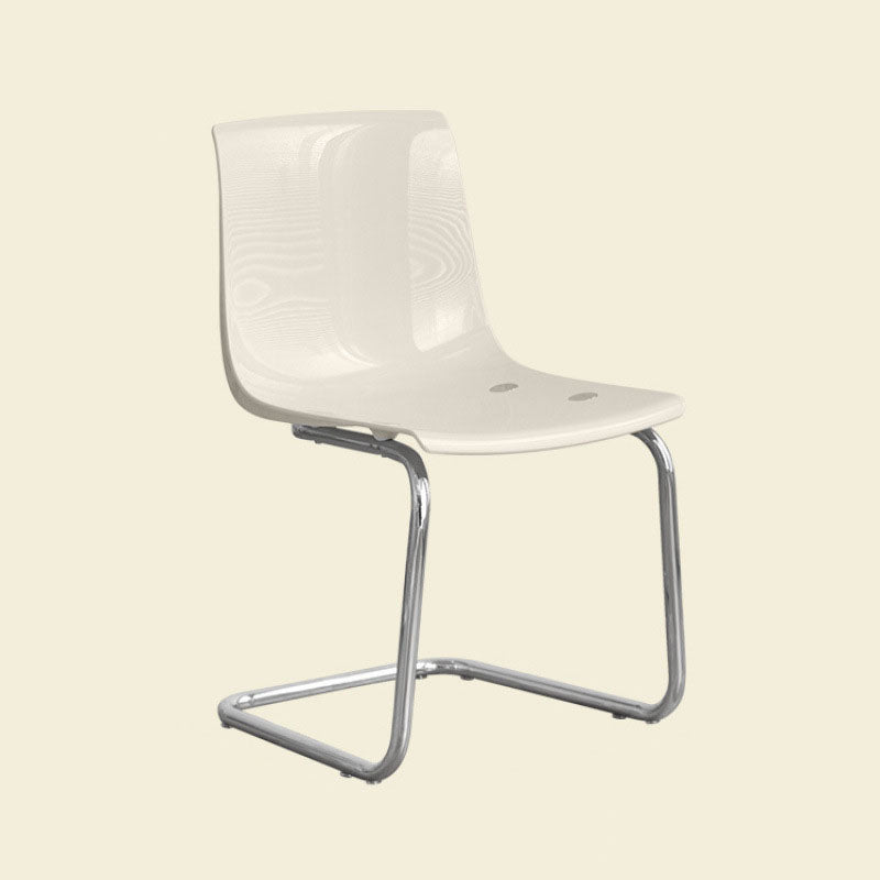 Modern Minimalist Curved Plastic Steel Dining Chair Backrest For Dining Room DFM-F