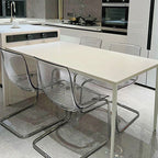 Modern Minimalist Curved Plastic Steel Dining Chair Backrest For Dining Room DFM-F