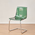 Modern Minimalist Curved Plastic Steel Dining Chair Backrest For Dining Room DFM-F