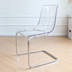 Modern Minimalist Curved Plastic Steel Dining Chair Backrest For Dining Room DFM-F