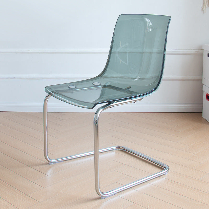 Modern Minimalist Curved Plastic Steel Dining Chair Backrest For Dining Room DFM-F