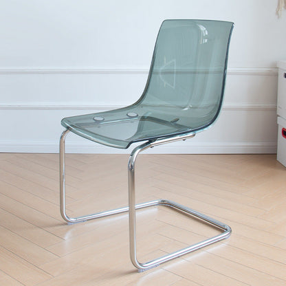 Modern Minimalist Curved Plastic Steel Dining Chair Backrest For Dining Room