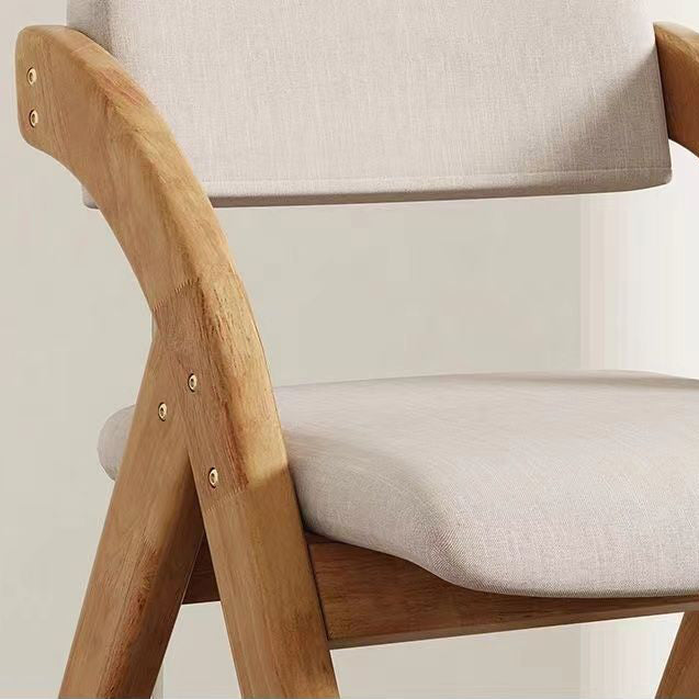 Modern Minimalist Square Cushion Solid Wood Fabric Sponge Dining Chair Foldable Backrest Armrest For Dining Room DFM-F