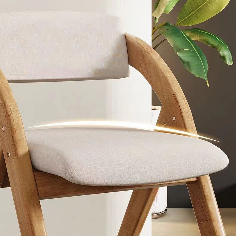 Modern Minimalist Square Cushion Solid Wood Fabric Sponge Dining Chair Foldable Backrest Armrest For Dining Room DFM-F