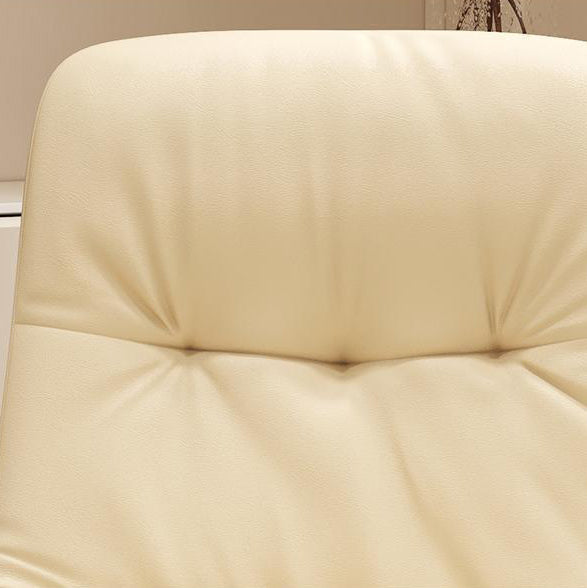 Modern Minimalist PU Leather Sponge Steel Base Square Desk Chair Adjustable Backrest Armless Swivel For Home Office DFM-F