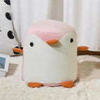 Lumendat Contemporary Creative Kids Velvet Sponge Fireproof Board Penguin Shaped Low Stool Backrest Armless For Living Room Lumendat