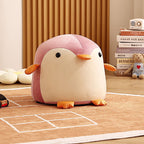 Lumendat Contemporary Creative Kids Velvet Sponge Fireproof Board Penguin Shaped Low Stool Backrest Armless For Living Room Lumendat