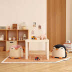 Lumendat Contemporary Creative Kids Velvet Sponge Fireproof Board Penguin Shaped Low Stool Backrest Armless For Living Room Lumendat