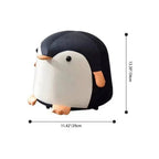 Lumendat Contemporary Creative Kids Velvet Sponge Fireproof Board Penguin Shaped Low Stool Backrest Armless For Living Room Lumendat
