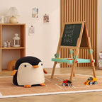 Lumendat Contemporary Creative Kids Velvet Sponge Fireproof Board Penguin Shaped Low Stool Backrest Armless For Living Room Lumendat