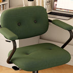 Modern Minimalist Corduroy Iron Mid-Back Height Adjustable Desk Chair Backrest Armrest For Home Office DFM-F