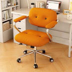 Modern Minimalist Corduroy Iron Mid-Back Height Adjustable Desk Chair Backrest Armrest For Home Office DFM-F