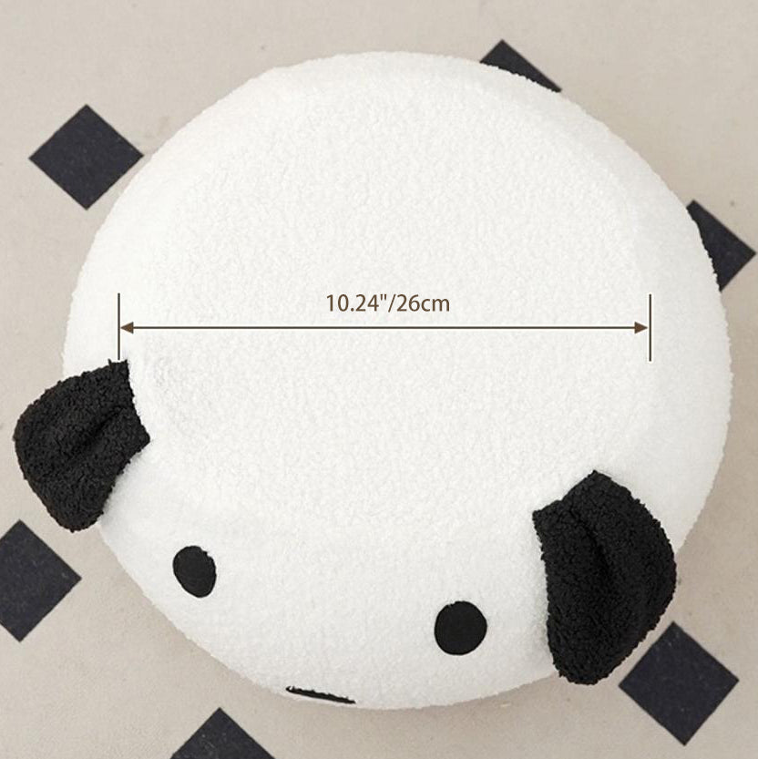 Lumendat Contemporary Creative Kids Teddy Fleece Fabric Sponge Solid Wood Cartoon Dog Shaped Low Stool Backless Armless For Living Room Lumendat