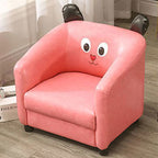Lumendat Contemporary Creative Kids Oil-Waxed Leather Wood Cartoon Animal Shaped Accent Chair Backrest Armrest For Living Room Lumendat