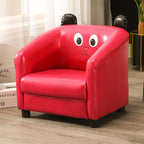 Lumendat Contemporary Creative Kids Oil-Waxed Leather Wood Cartoon Animal Shaped Accent Chair Backrest Armrest For Living Room Lumendat