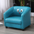 Lumendat Contemporary Creative Kids Oil-Waxed Leather Wood Cartoon Animal Shaped Accent Chair Backrest Armrest For Living Room Lumendat