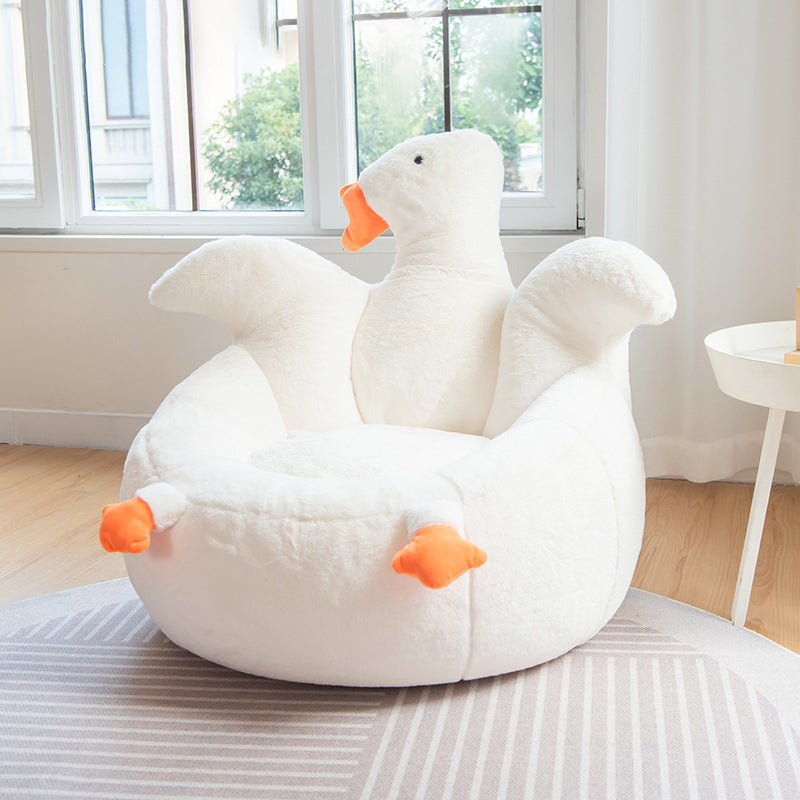 Lumendat Contemporary Creative Kids Faux Rabbit Fur EPS EPP Goose Shaped Sofa Backrest Armrest For Living Room Lumendat