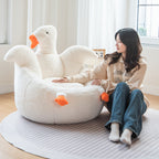Lumendat Contemporary Creative Kids Faux Rabbit Fur EPS EPP Goose Shaped Sofa Backrest Armrest For Living Room Lumendat