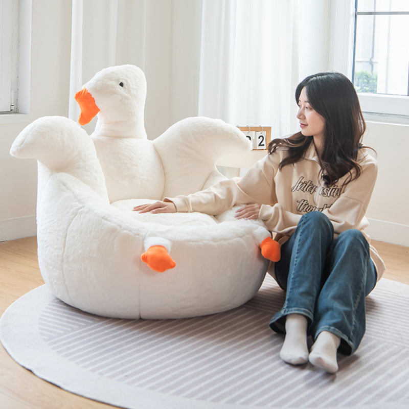 Lumendat Contemporary Creative Kids Faux Rabbit Fur EPS EPP Goose Shaped Sofa Backrest Armrest For Living Room Lumendat