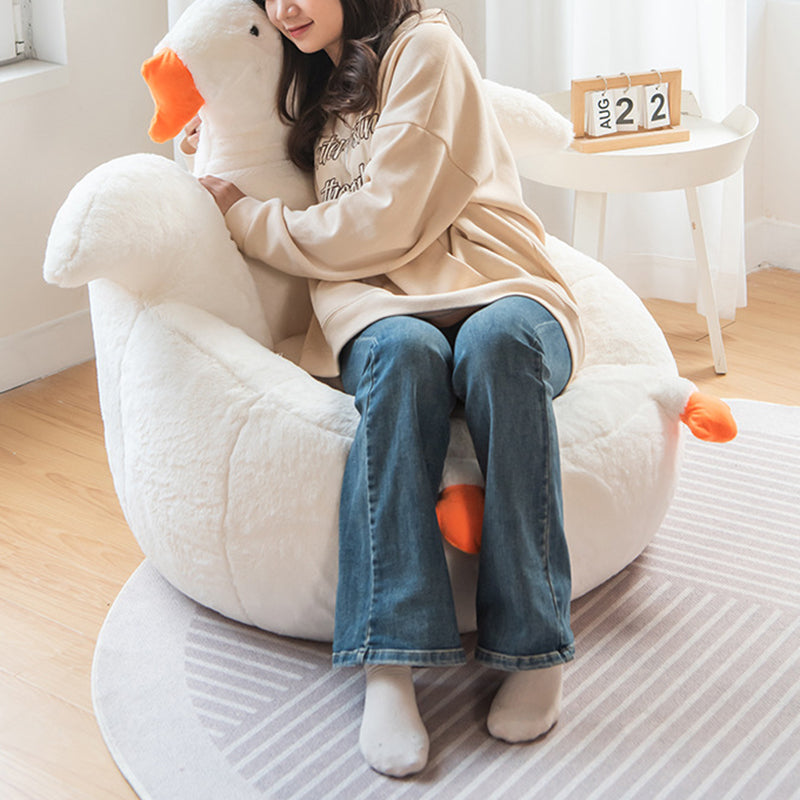 Lumendat Contemporary Creative Kids Faux Rabbit Fur EPS EPP Goose Shaped Sofa Backrest Armrest For Living Room Lumendat