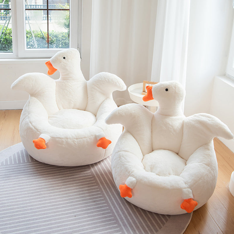 Lumendat Contemporary Creative Kids Faux Rabbit Fur EPS EPP Goose Shaped Sofa Backrest Armrest For Living Room Lumendat