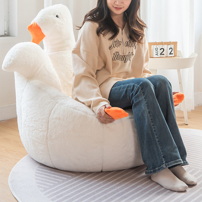 Lumendat Contemporary Creative Kids Faux Rabbit Fur EPS EPP Goose Shaped Sofa Backrest Armrest For Living Room Lumendat