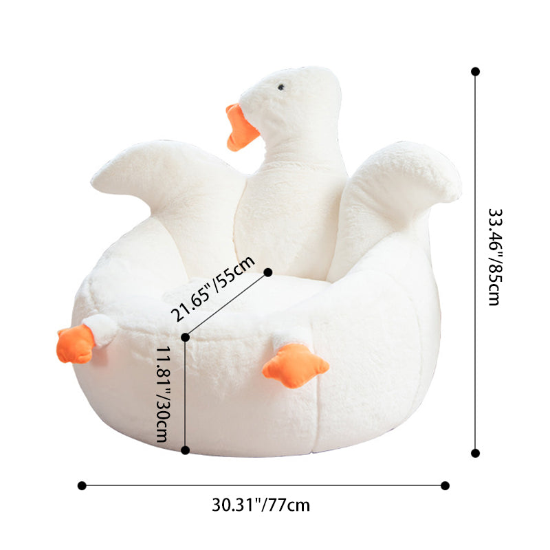 Lumendat Contemporary Creative Kids Faux Rabbit Fur EPS EPP Goose Shaped Sofa Backrest Armrest For Living Room Lumendat
