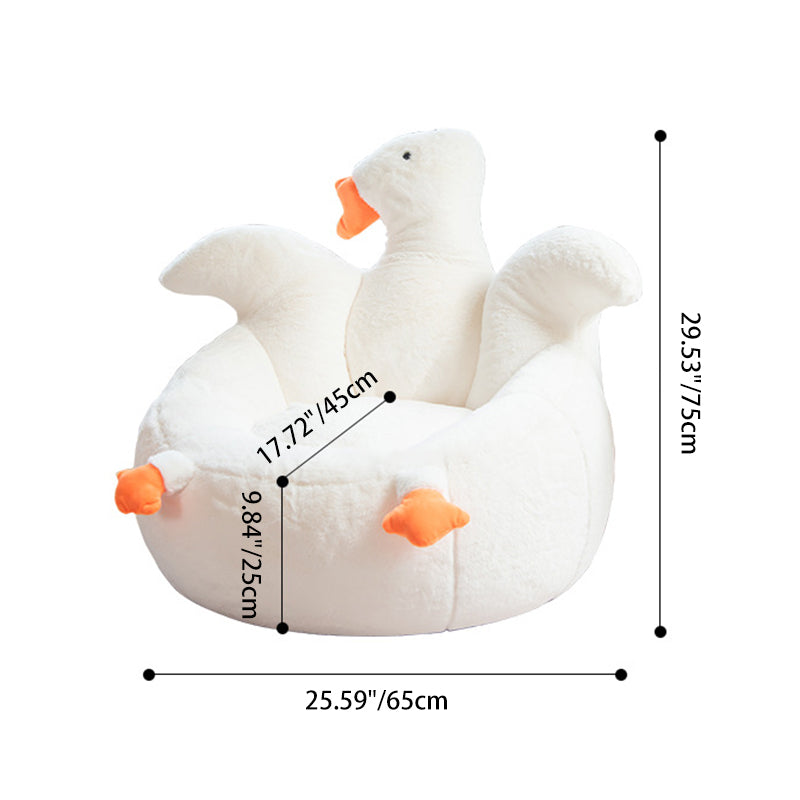 Lumendat Contemporary Creative Kids Faux Rabbit Fur EPS EPP Goose Shaped Sofa Backrest Armrest For Living Room Lumendat